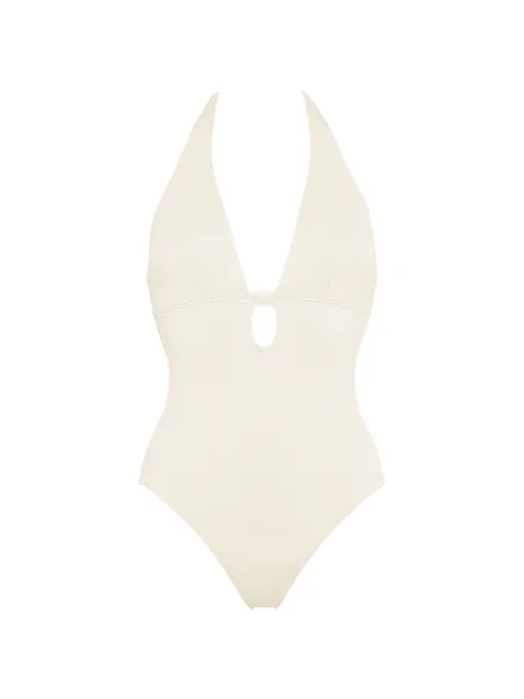 ERES Harmony halterneck swimsuit White 012619