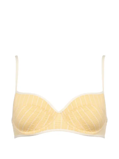 ERES Coconut striped bikini bra Yellow 032614