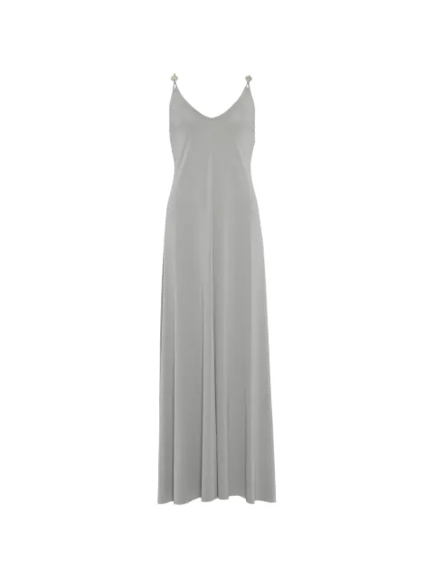 ERES Sculptural bead-embellished maxi dress Grey 202616