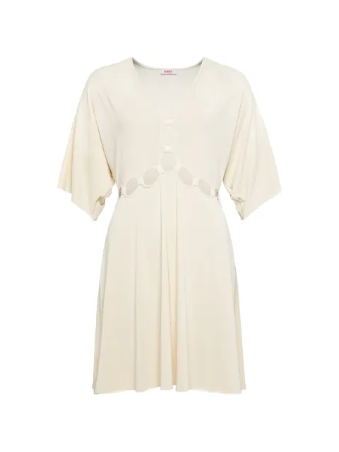 ERES Connection V-neck cutout dress White 202617