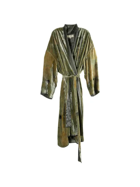 MUTEDANCE silk kimono Green MD26SS138