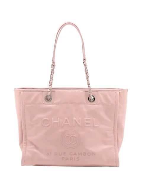 CHANEL Pre-Owned 2016-2017 Small Calfskin and Caviar Deauville tote bag Pink 48HUZQUWS6S53WRQ