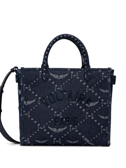 Zadig&Voltaire Angel Monogram denim tote Blue LWBA04248