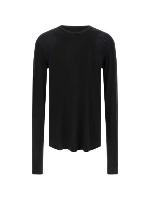 Thom Krom ribbed raw-cut T-shirt Black MTS932