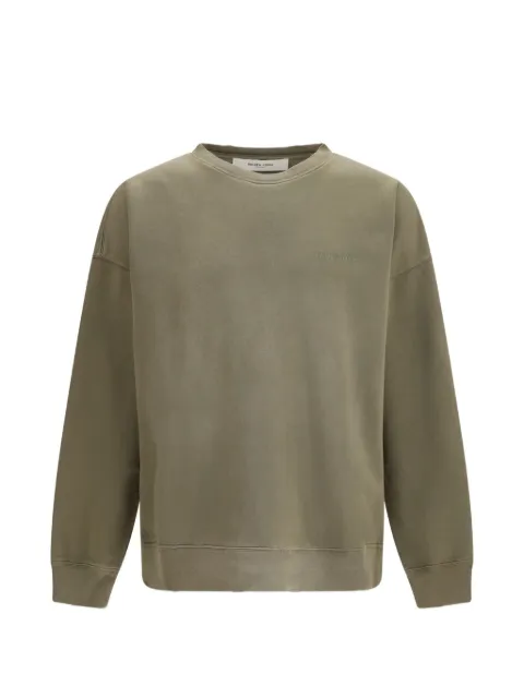 Golden Goose sweatshirt in military-green bleached-look cotton with embroidered logo Green GUP01938P002383