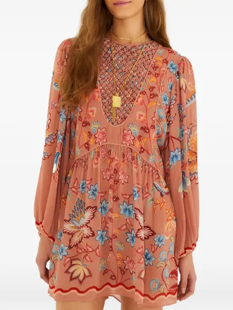 FARM Rio floral-print blouse Orange 348878