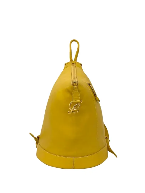 Loewe Pre-Owned 2010-2025 Leather Anton backpack Yellow EPFWWMTB1X6OP5N8