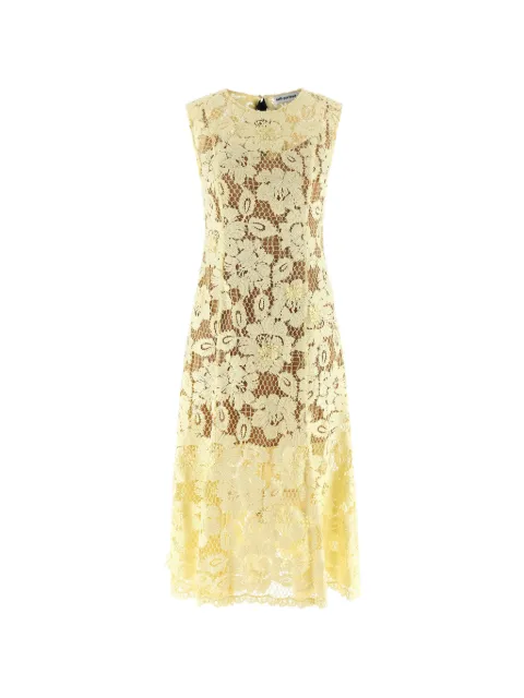 Self-Portrait crochet-lace midi dress Yellow SS26094MY