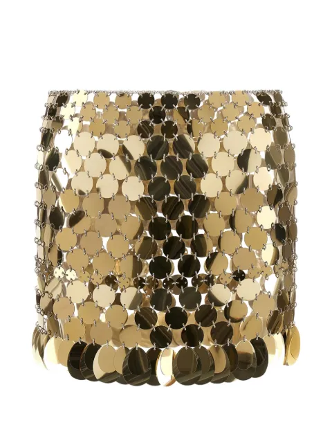 Rabanne disc-embellished skirt Gold 26PIJU157PS0129P712
