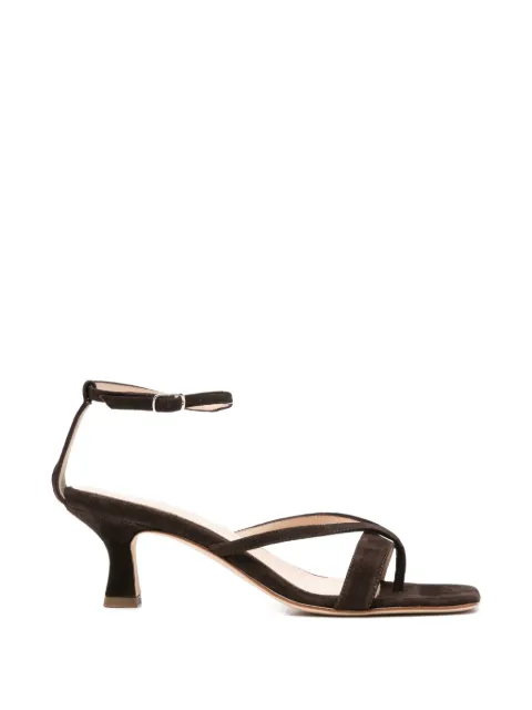 Anna F. square-toe heeled sandals Brown 3269