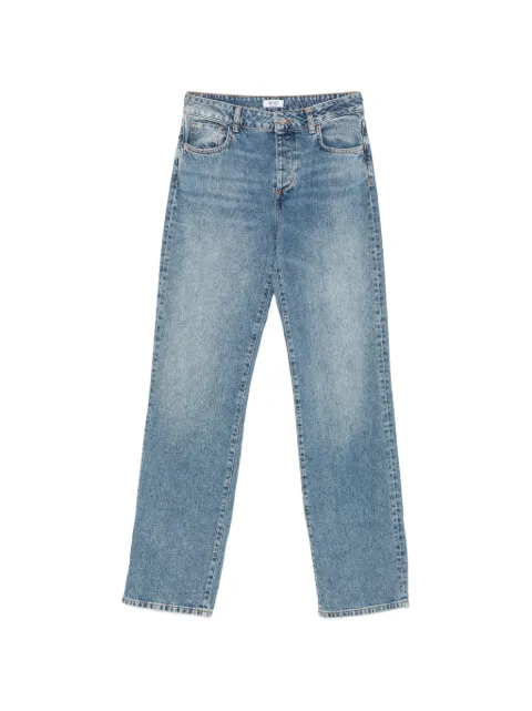 LIU JO logo-embroidered crystal-embellished jeans Blue UA6207D4854