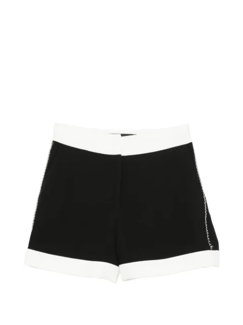 Karl Lagerfeld chain-detail contrast-trim shorts Black B2W10001101