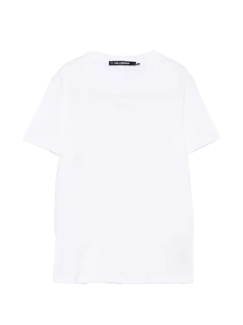 Karl Lagerfeld embroidered-logo T-shirt White B2W17094100