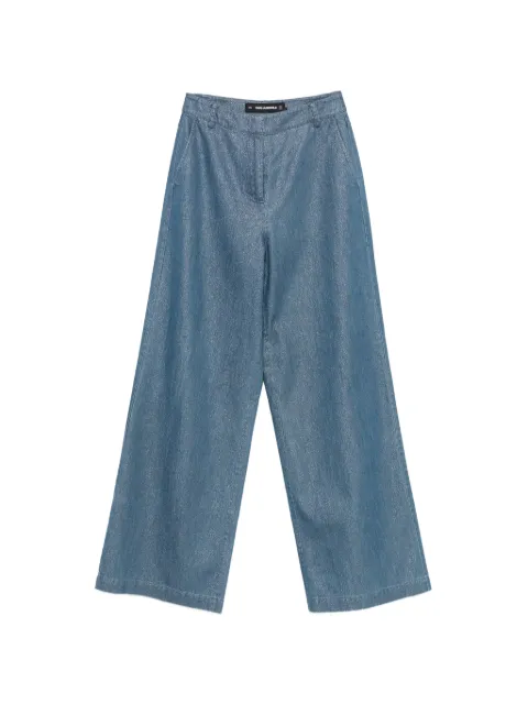 Karl Lagerfeld shiny-finish wide-leg jeans Blue B2W10005D31