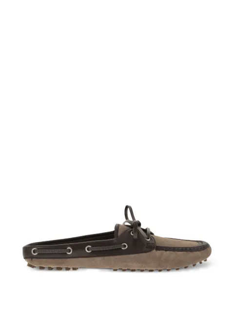 Brunello Cucinelli suede mules Brown MZSFG3202C8849