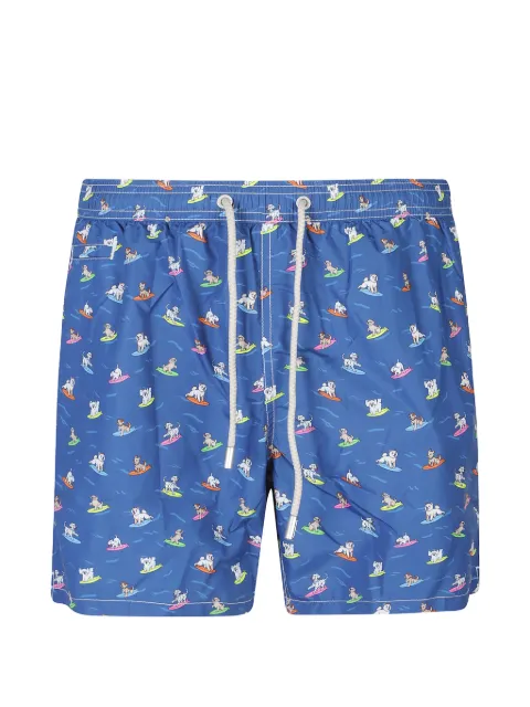 MC2 Saint Barth dog print swimming shorts Blue LIG000301113L