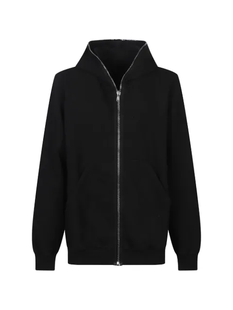 Rick Owens DRKSHDW zip hooded cotton sweatshirt Black DU01F4283F