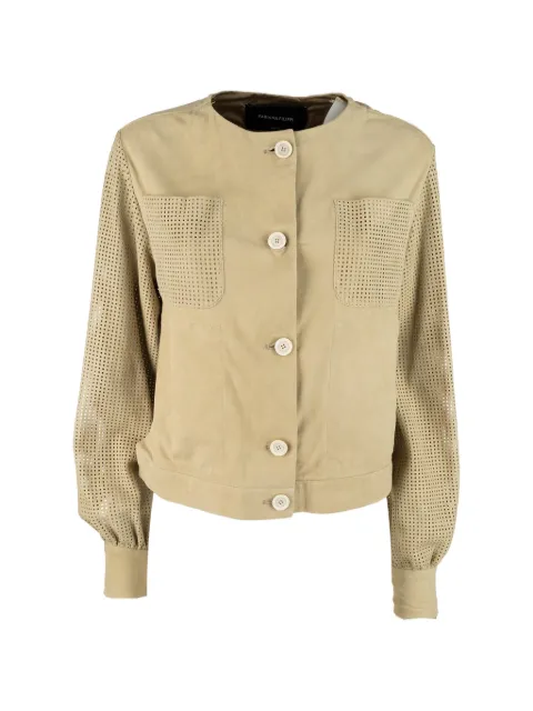 Fabiana Filippi perforated-sleeves jacket Neutrals PLD276F721M136