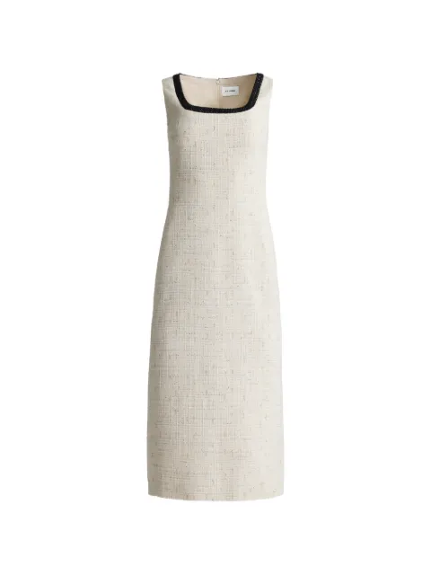 St. John tweed square-neck midi dress Neutrals K12PC91ECMB