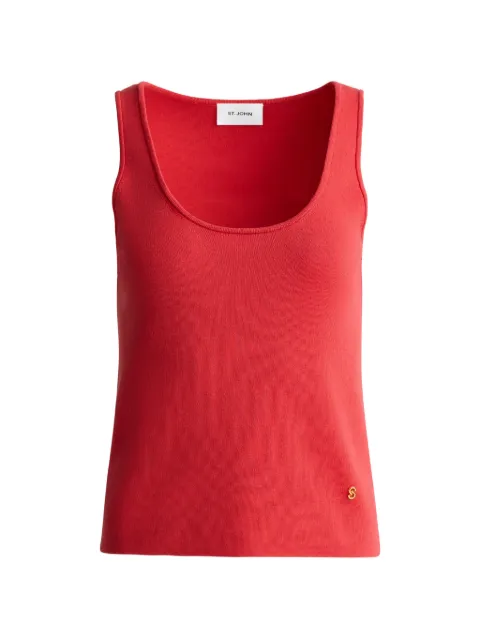 St. John logo-detail tank top Red K51P072DPCL