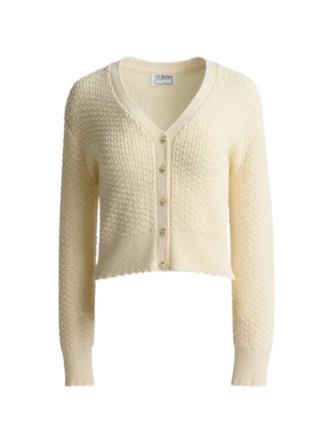 St. John perle crepe knit cardigan Neutrals K51P061EC00