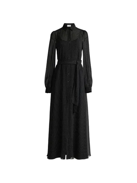 St. John dot printed silk midi dress Black K11PC21BLEM