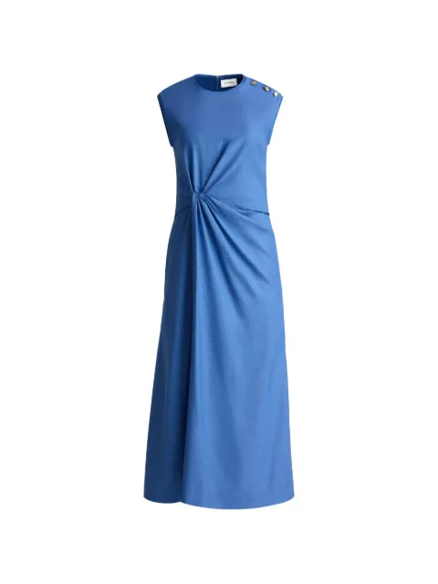 St. John button knot midi dress Blue K11PC81PERI