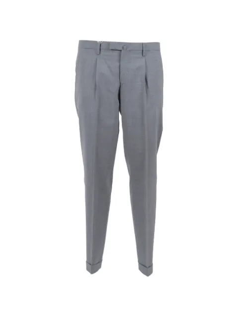 Briglia 1949 pleated straight trousers Grey BG21S300082