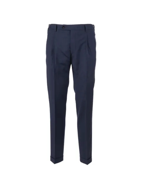 Berwich pleated wool trousers Blue RETROLONGMZ1568