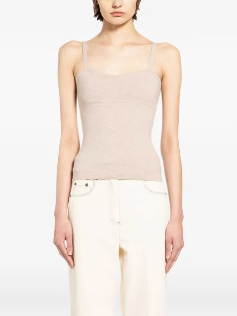 Max Mara spaghetti-straps tank top Neutrals 1361186106002