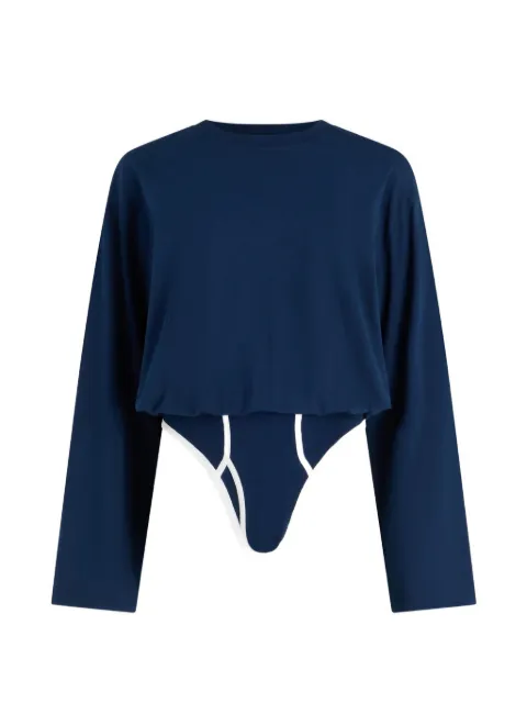 Jean Paul Gaultier long-sleeves bodysuit Blue 2602WTO492J032