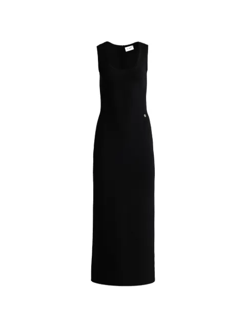 St. John scoop-neck logo midi dress Black K11P0E1BK00