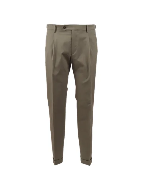 Berwich Retrolong pleated trousers Green RETROLONGTS1584X