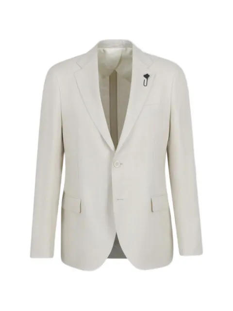 Lardini brooch single-breasted suit Neutrals CN787AECN64404