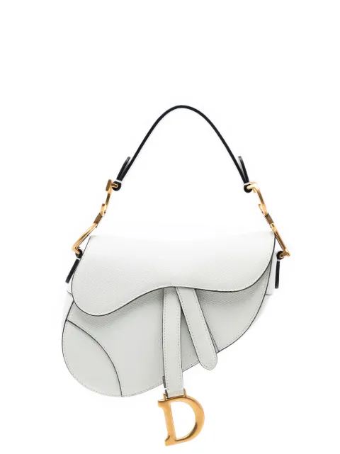 Christian Dior Pre-Owned 2019 Mini Grained Calfskin Saddle Bag satchel White V6ZN8NIZTAUXL1UV