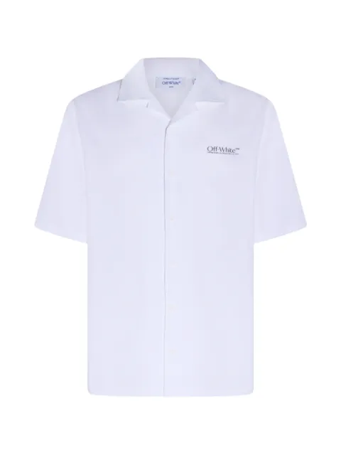 Off-White short sleeve logo shirt White OMGG01FS26FAB006