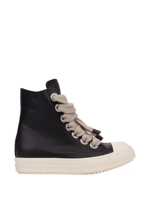 Rick Owens Jumbolace leather sneakers Black RP02E4878LCOW2911