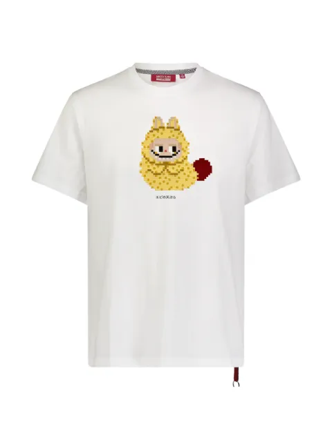 Mostly Heard Rarely Seen 8-Bit pixelated graphic ring T-shirt White MHEB02BFT21