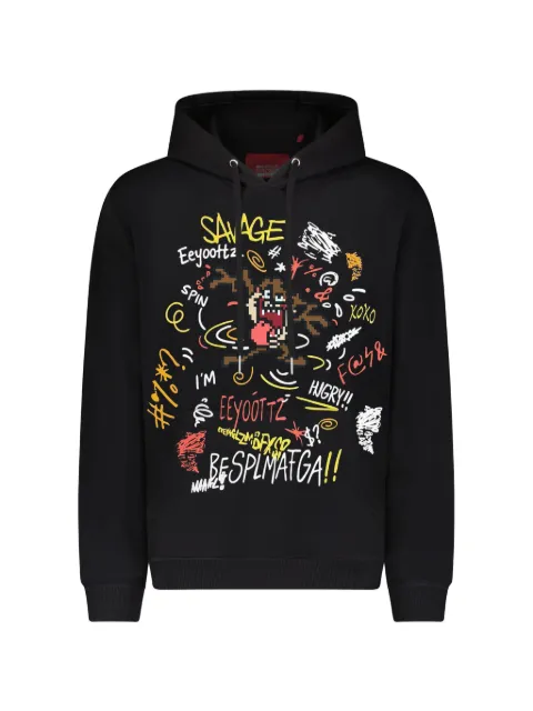 Mostly Heard Rarely Seen 8-Bit graphic-print hoodie Black MHEB08BFKH06
