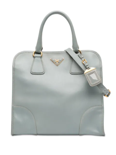 Prada Pre-Owned 2013-2026 Saffiano Lux Shopping Tote satchel Blue 6KXV5ONBGRGTSM7D