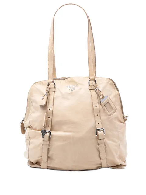 Prada Pre-Owned 2021-2025 Nappa New Look tote bag Brown K9YC0I5PKJP05ZNV