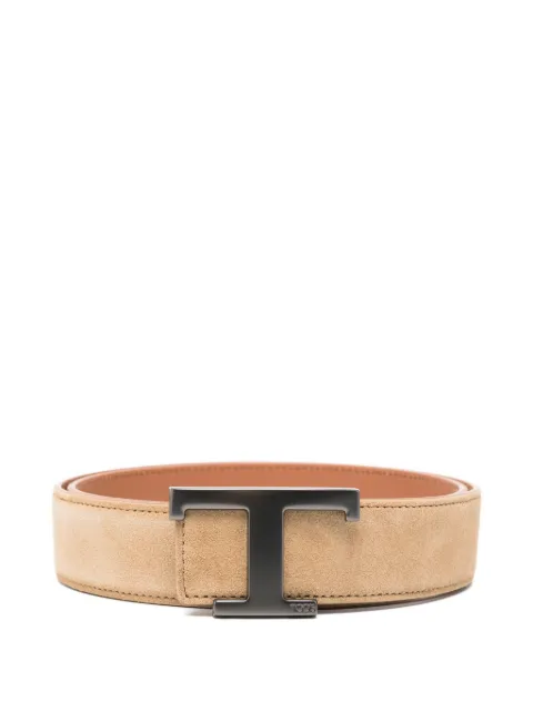 Tod's logo-buckle leather belt Neutrals XCMCQR55100CVQ