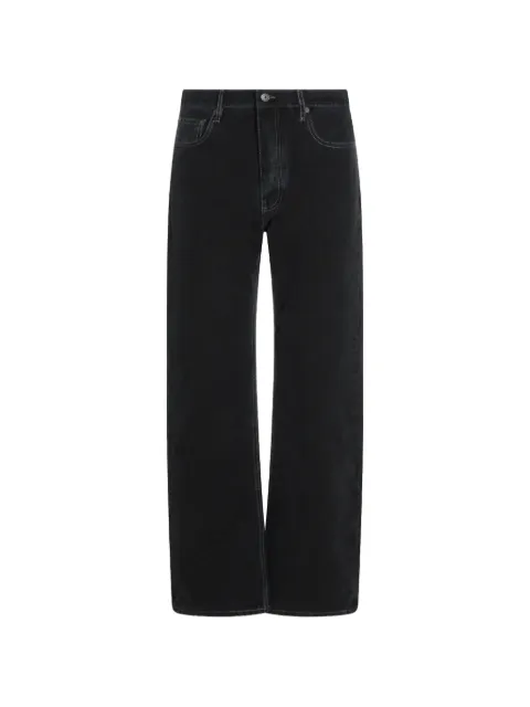 Off-White logo patch denim trousers Black OMCE04JS26FAB0030001