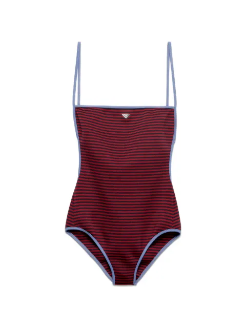 Prada one-piece interlock jersey swimsuit Red 70197S23119K8
