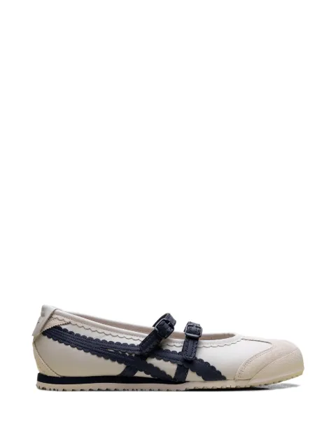 Onitsuka Tiger Mexico 66 buckled scallop sneakers Neutrals 1182A678200