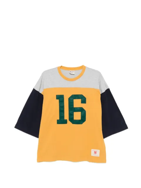 Champion number-block T-shirt Yellow 222337