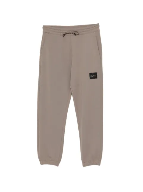 HUGO drawstring logo patch trousers Brown 50557453