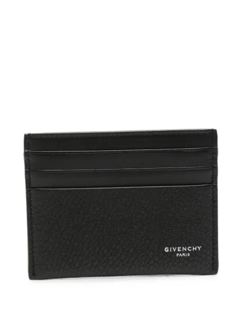 Givenchy logo-print grained leather card holder Black BK60GSK213