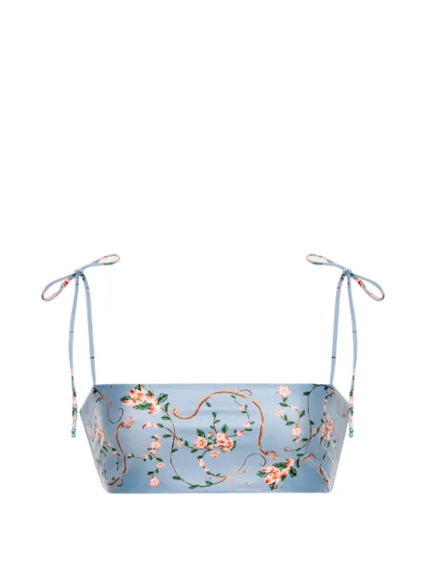 Agua By Agua Bendita Primavera Navegante floral-print bikini top Blue 21989