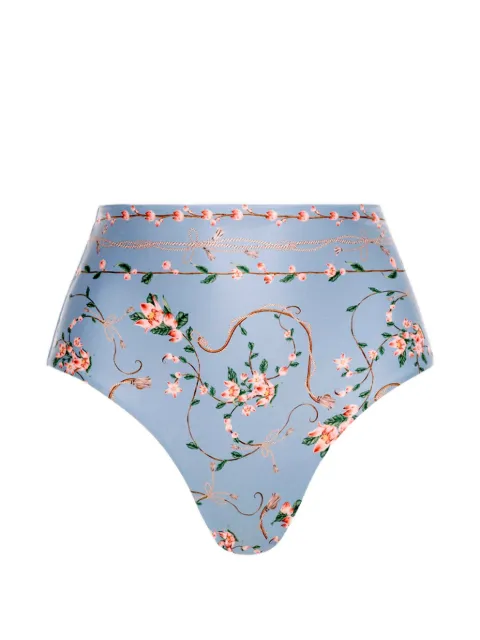 Agua By Agua Bendita Magenta Navegante floral-print bikini bottoms Blue 21990